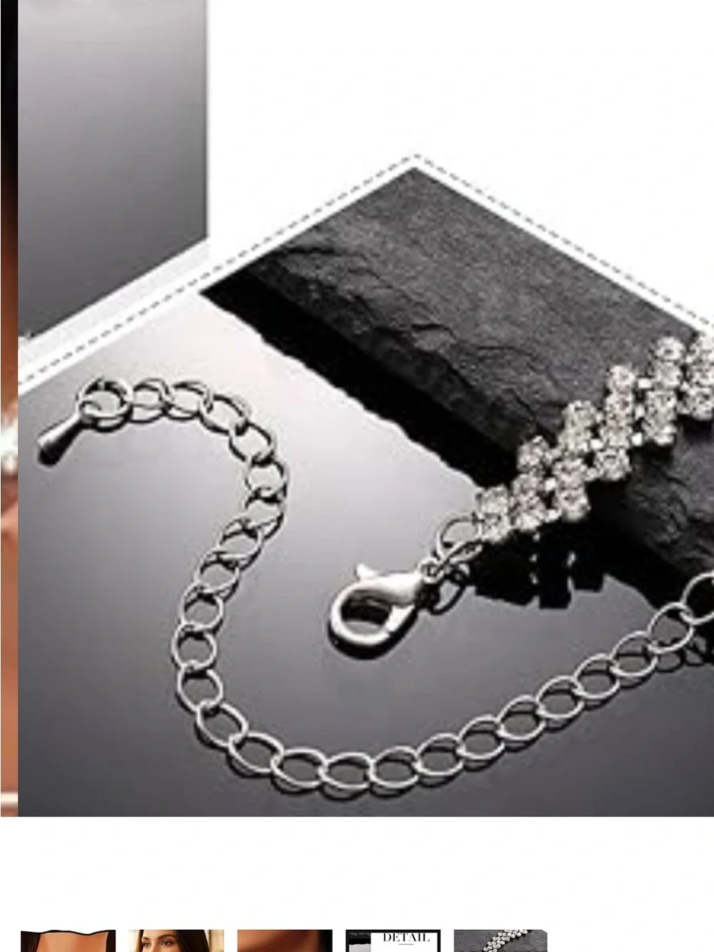 Rhinestone Choker Necklace Silver Diamond Row Cuban Prom‎ Wedding Party new